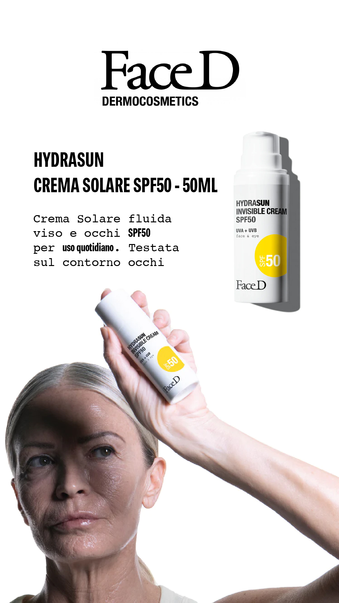 V-FACE D HYDRASUN CREMA SOLARE SPF50